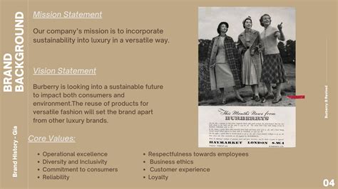 burberry mission statement.